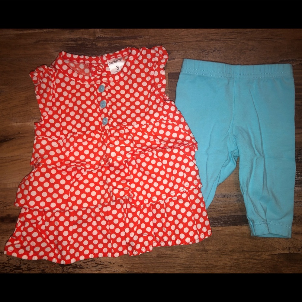 Baby Girl Capri Outfit Size 3 Months